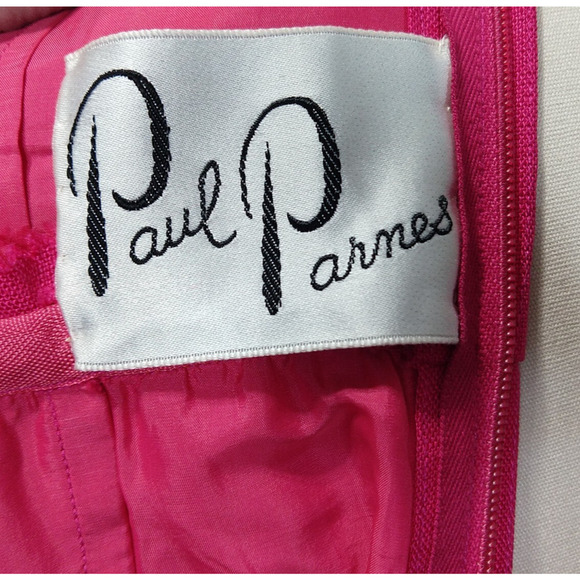 Vintage 60s Paul Parnes Pink Shirt Dress Size S M Peter Pan Collar Pockets Mod - Picture 11 of 13